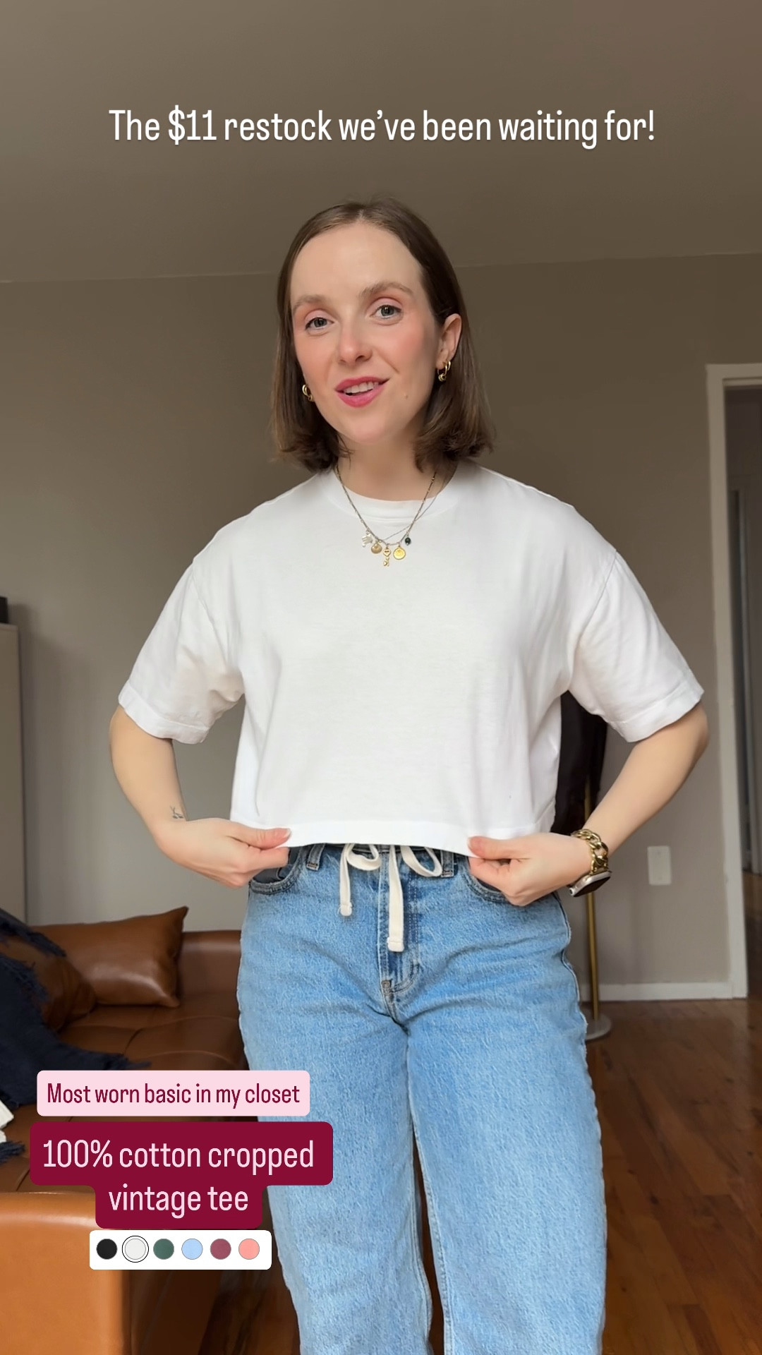 Restock alert! 100% cotton vintage cropped tee old navy for $11! Wearing xs petite 


#LTKSaleAlert #LTKPetite #LTKootd