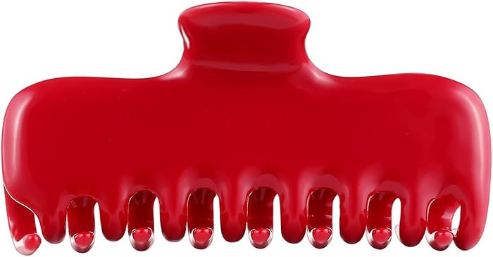 Large Hair Claw Clips for Women,3.8\u2019\u2019 Acetate Hair Clip,Jelly Square Rectangle Clip for... | Amazon (US)