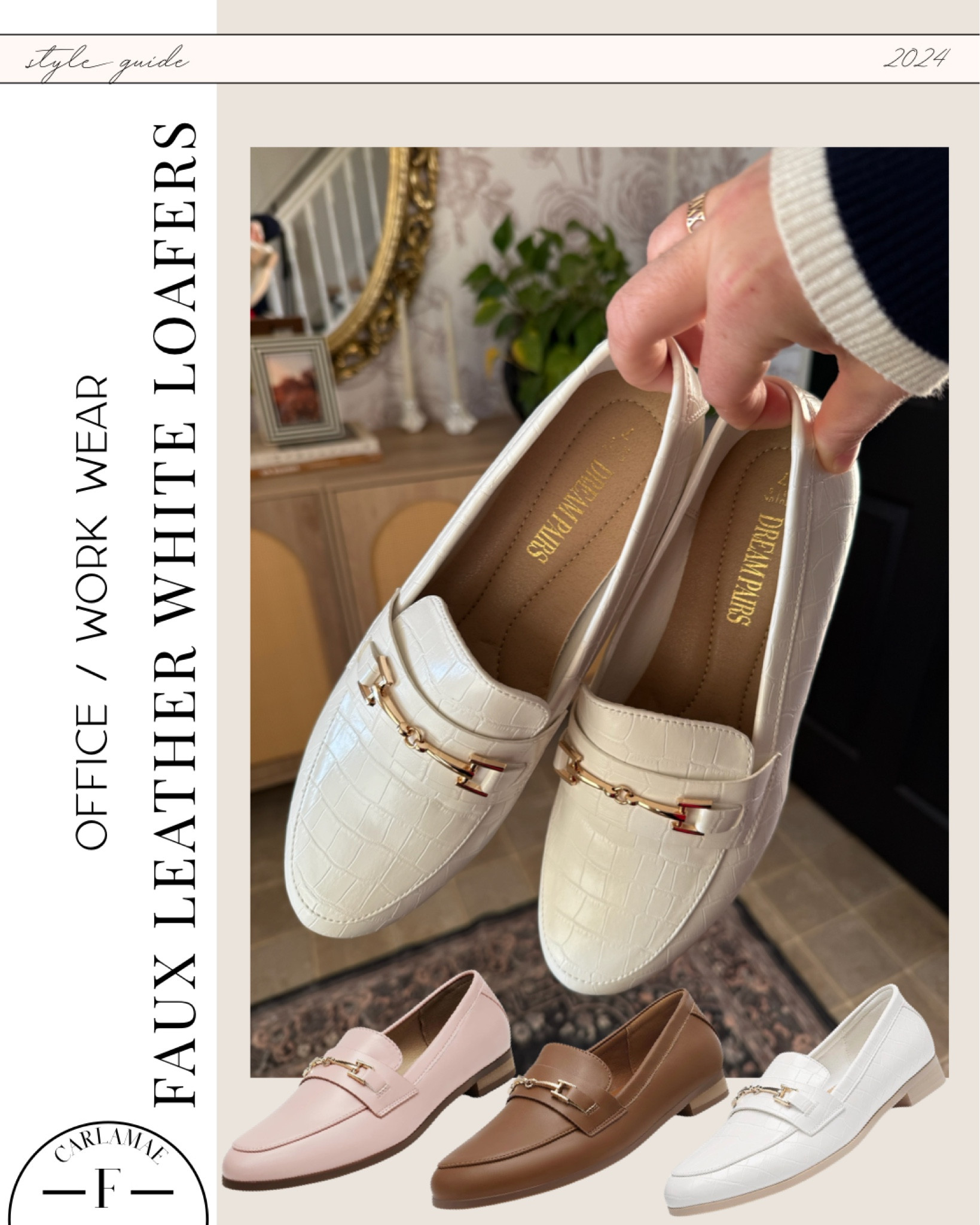 The best loafers from Amazon!! Under $40 :) 

Amazon fashion, white loafers, faux leather loafers, office shoes, workwear shoes, business casual style, office wear 

#LTKWorkwear #LTKShoeCrush #LTKStyleTip