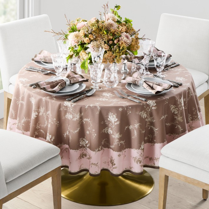 Delicate Floral Round Tablecloth | Williams-Sonoma