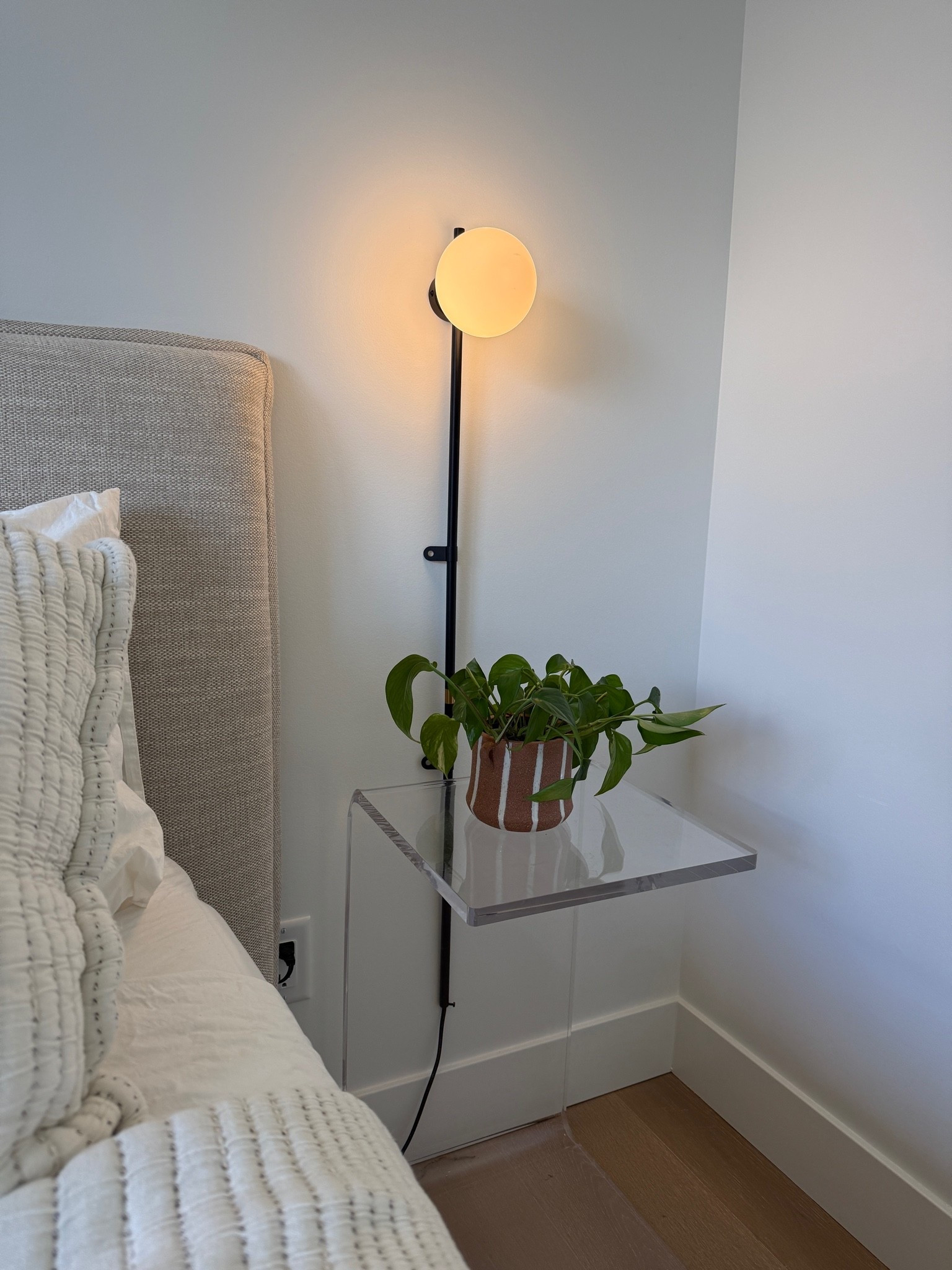 Wall sconces from Amazon! They plug in so no wiring is needed