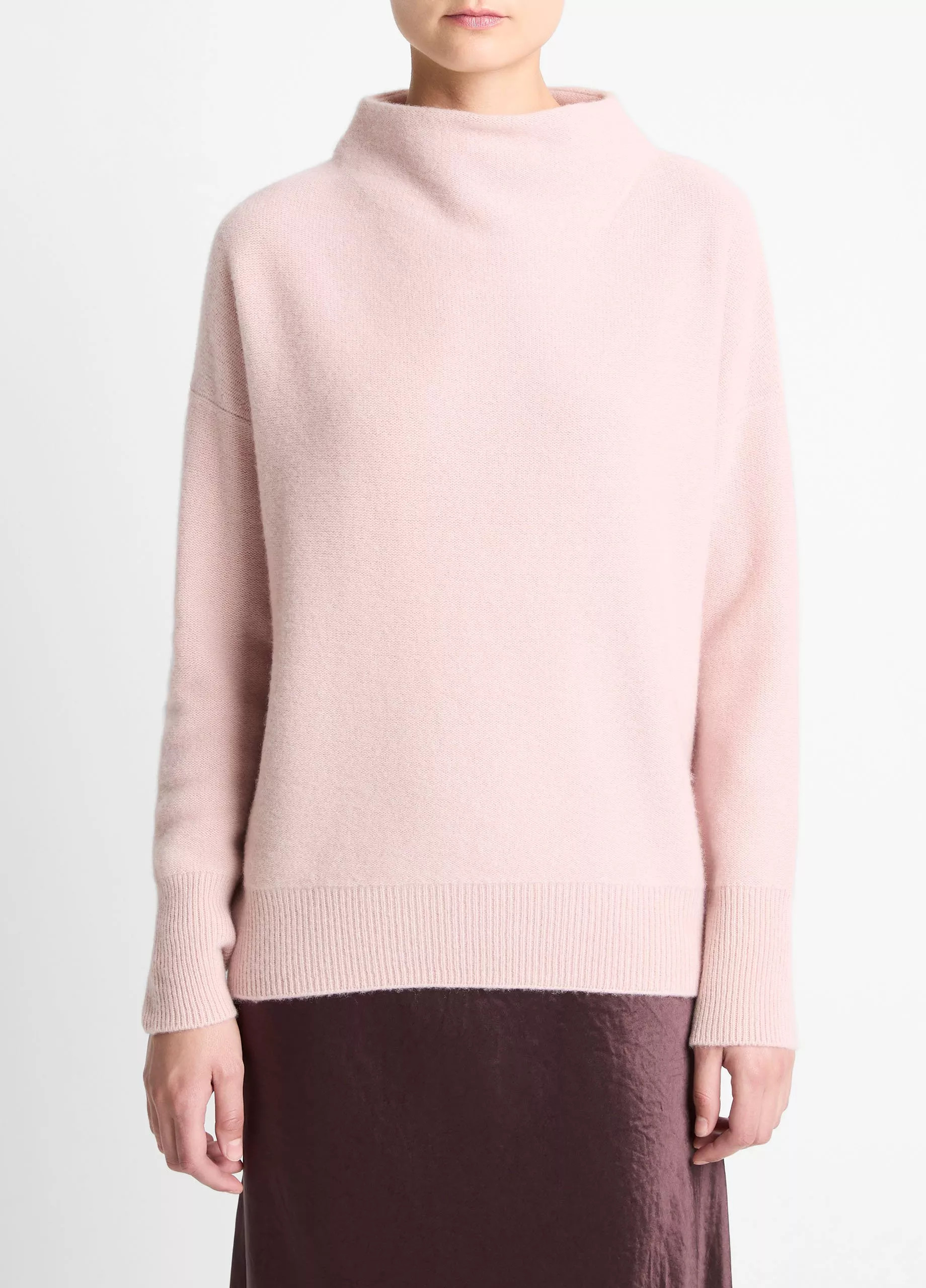 Plush Cashmere Funnel-Neck Sweater | Vince LLC