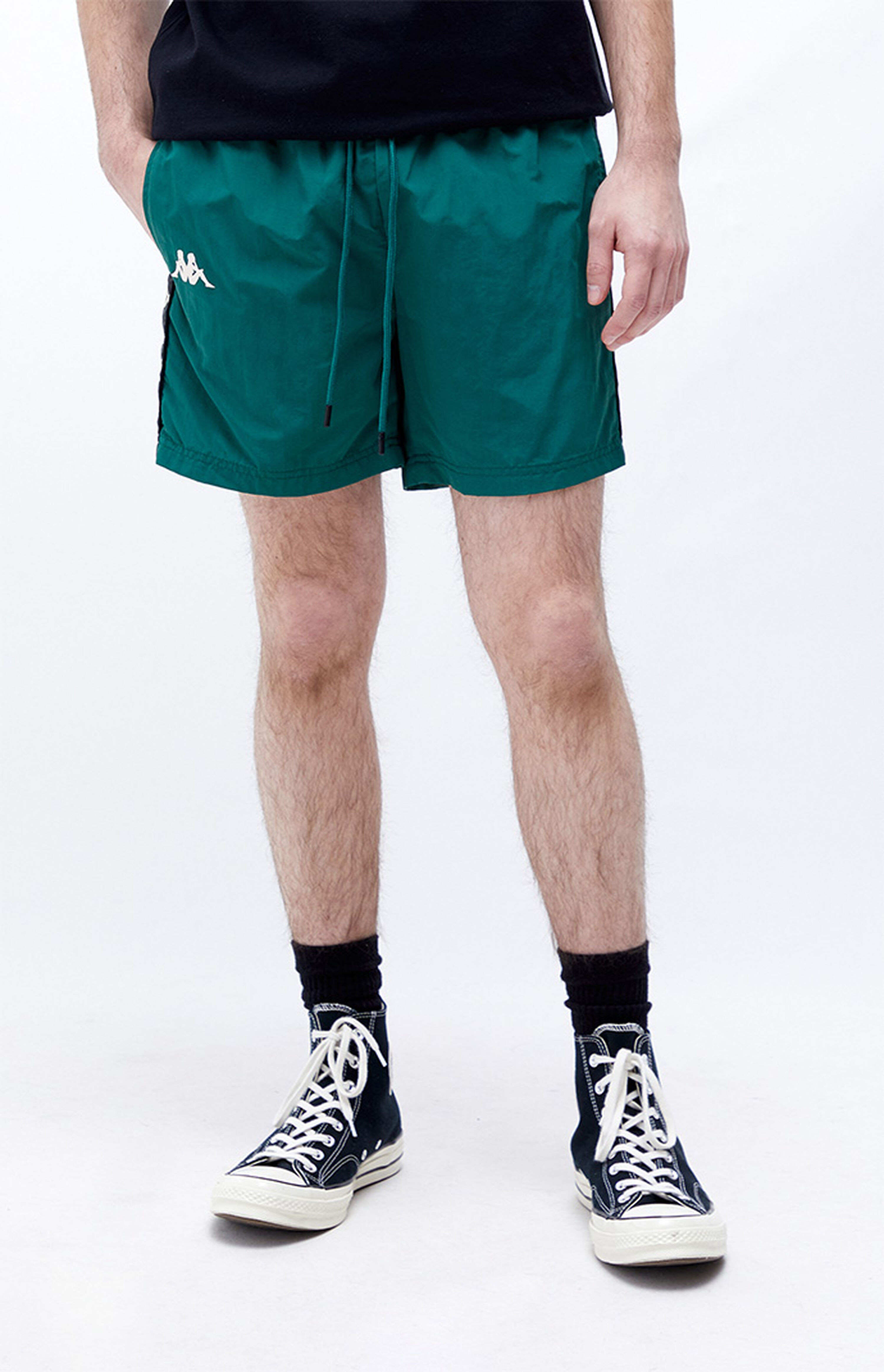 Kappa Green Banda Coney Nylon Active Shorts | PacSun | PacSun