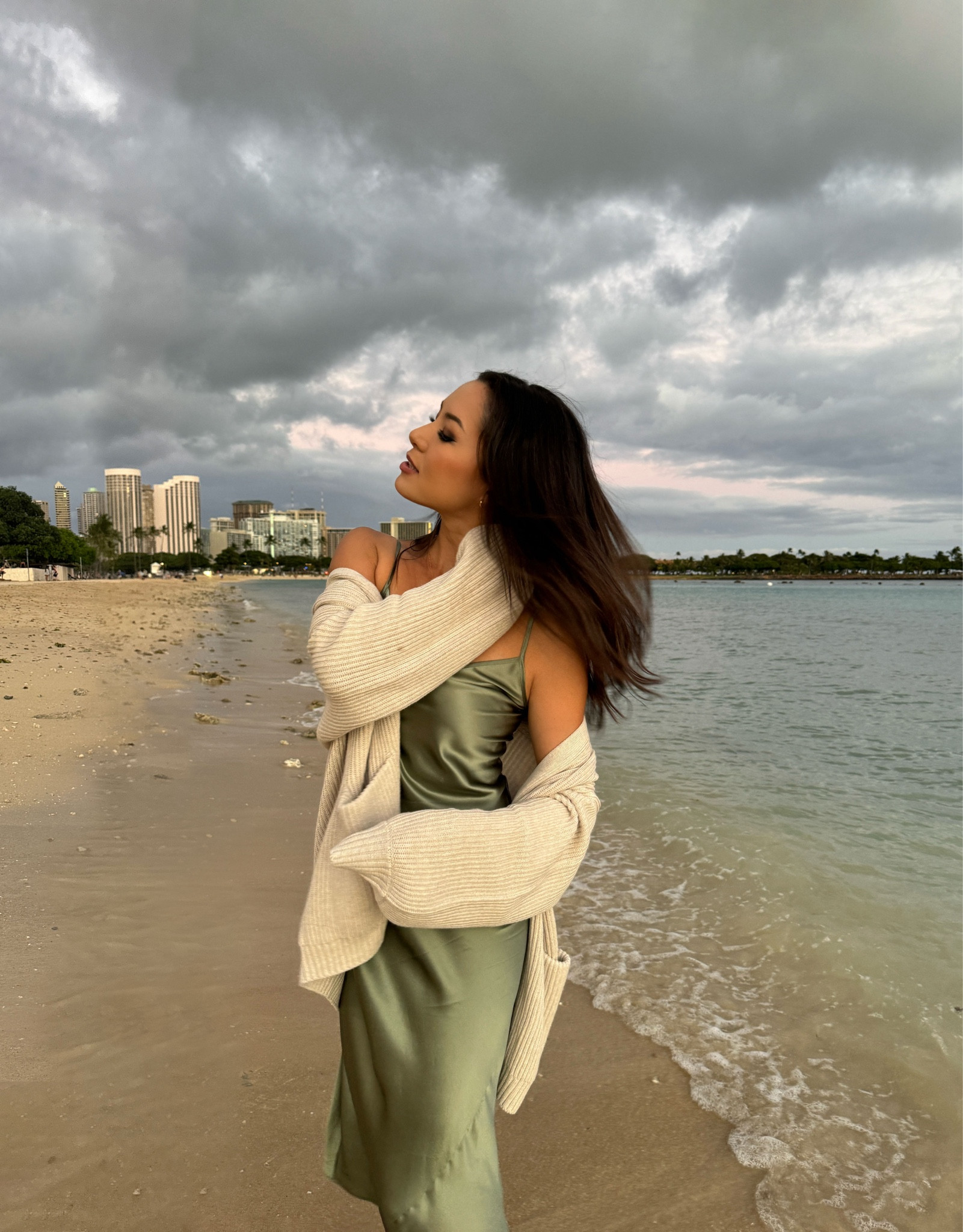 Organic cotton cardigan + 100% washable silk dress, my type of clothes! Wearing the cardigan in small and the dress in xs :) Use code INFP-HAPATIME10 for 10% off the dress - new customers only! 

#LTKFindsUnder100