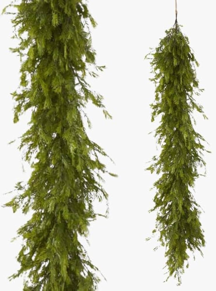 80" Dark Green Fir Pine Garland | Amazon (US)
