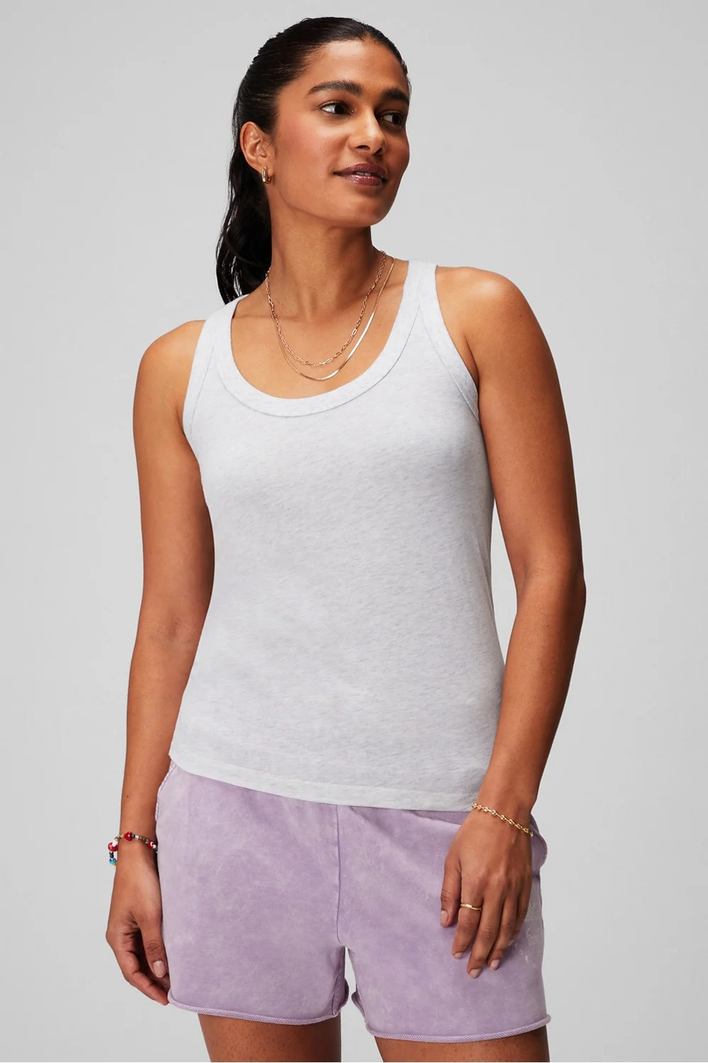 100% Cotton Scoop Tank | Fabletics - North America