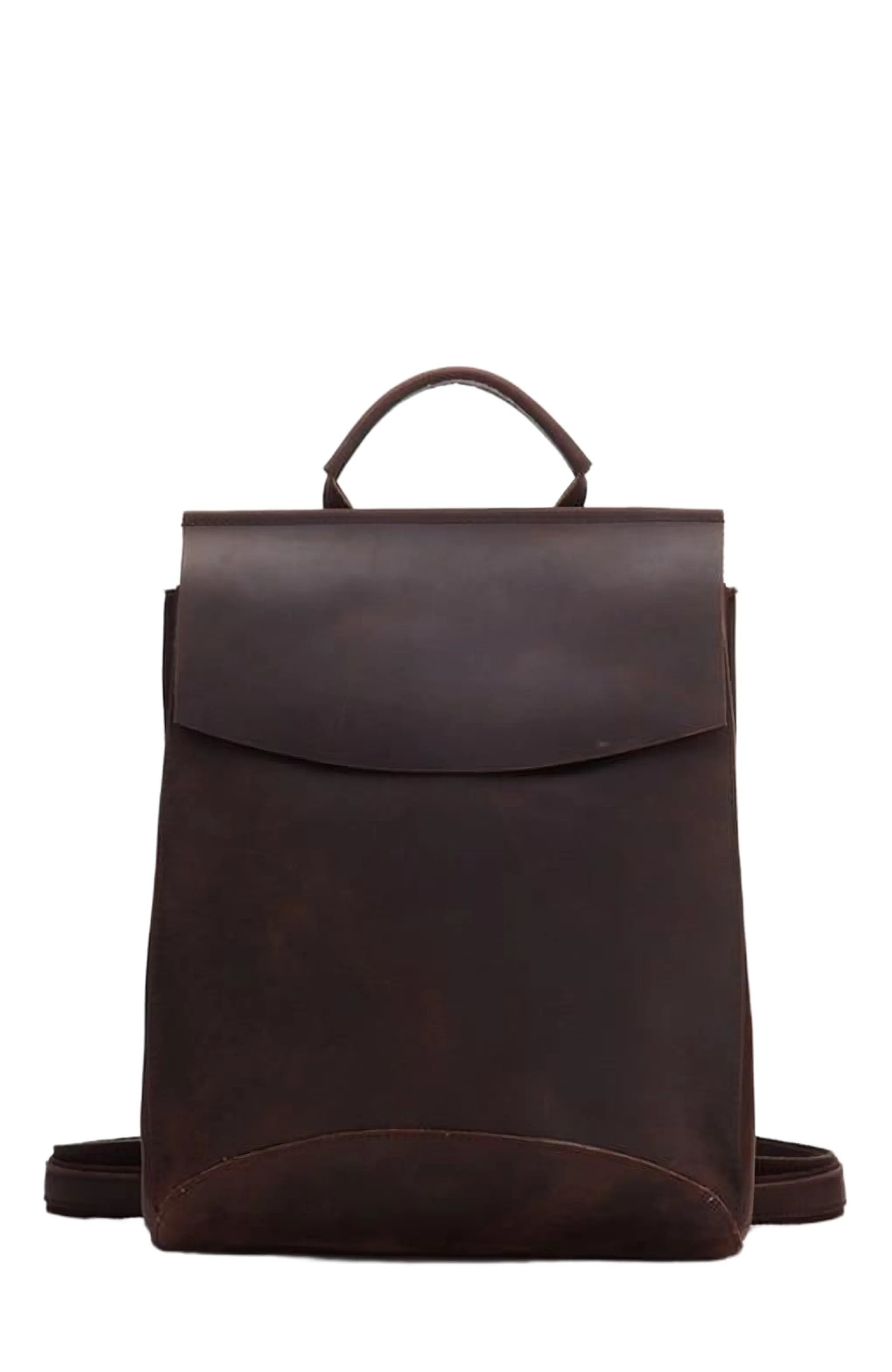 STEEL HORSE LEATHER The Gyda Backpack | Vintage Leather Travel Backpack in Dark Brown at Nordstrom | Nordstrom