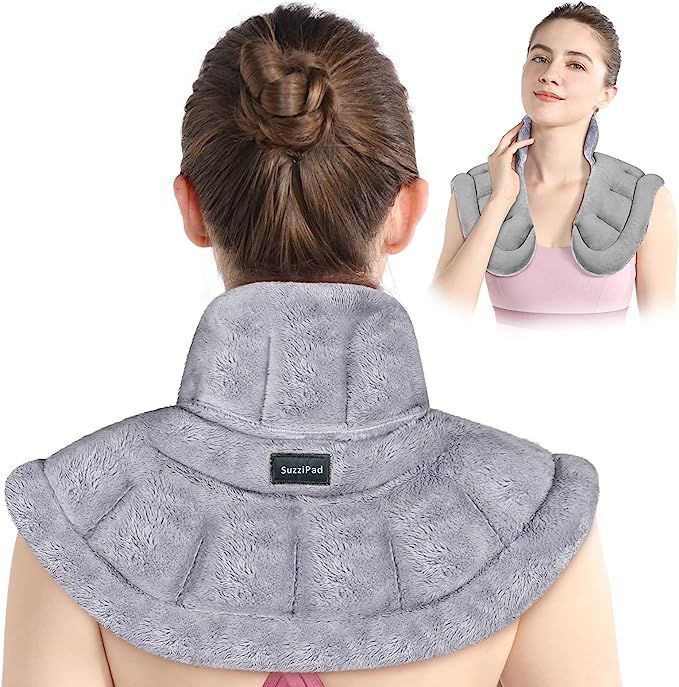 SuzziPad Neck Heating Pad Microwavable for Neck Pain Relief, Shoulder Heating Pads for Chronic Ne... | Amazon (US)