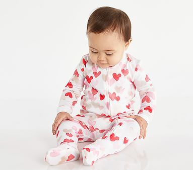 Hearts Nursery Pajama | Pottery Barn Kids
