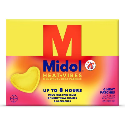 Midol Heat Vibes Menstrual Pain Relief Heat Patches for Menstrual Symptom - 6ct | Target