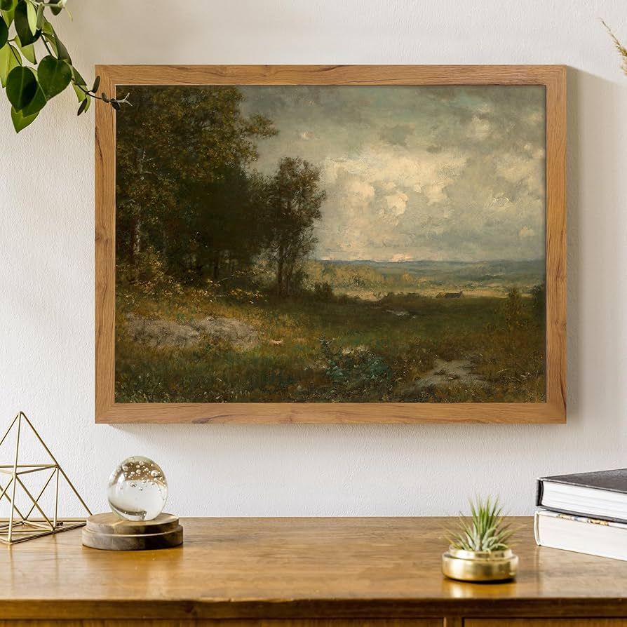 Gardenia Art Moody Wall Art Vintage Grassland Wall Painting Retro Highland Landscape Picture Natu... | Amazon (US)