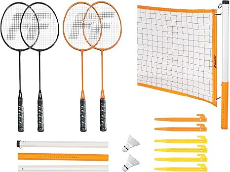Franklin Sports Badminton Net + Rackets Set - Portable Backyard Badminton Set with (4) Rackers + ... | Amazon (US)