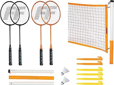 Franklin Sports Badminton Net + Rackets Set - Portable Backyard Badminton Set with (4) Rackers + ... | Amazon (US)