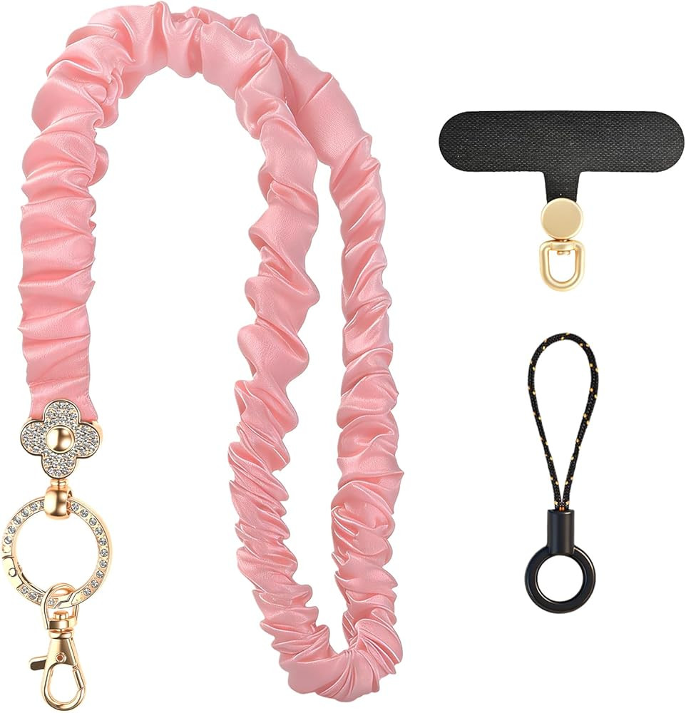 Scrunchie Lanyard with Badge Holder for Women - Stretchy Retractable Keychain Lanyard for ID Badg... | Amazon (US)