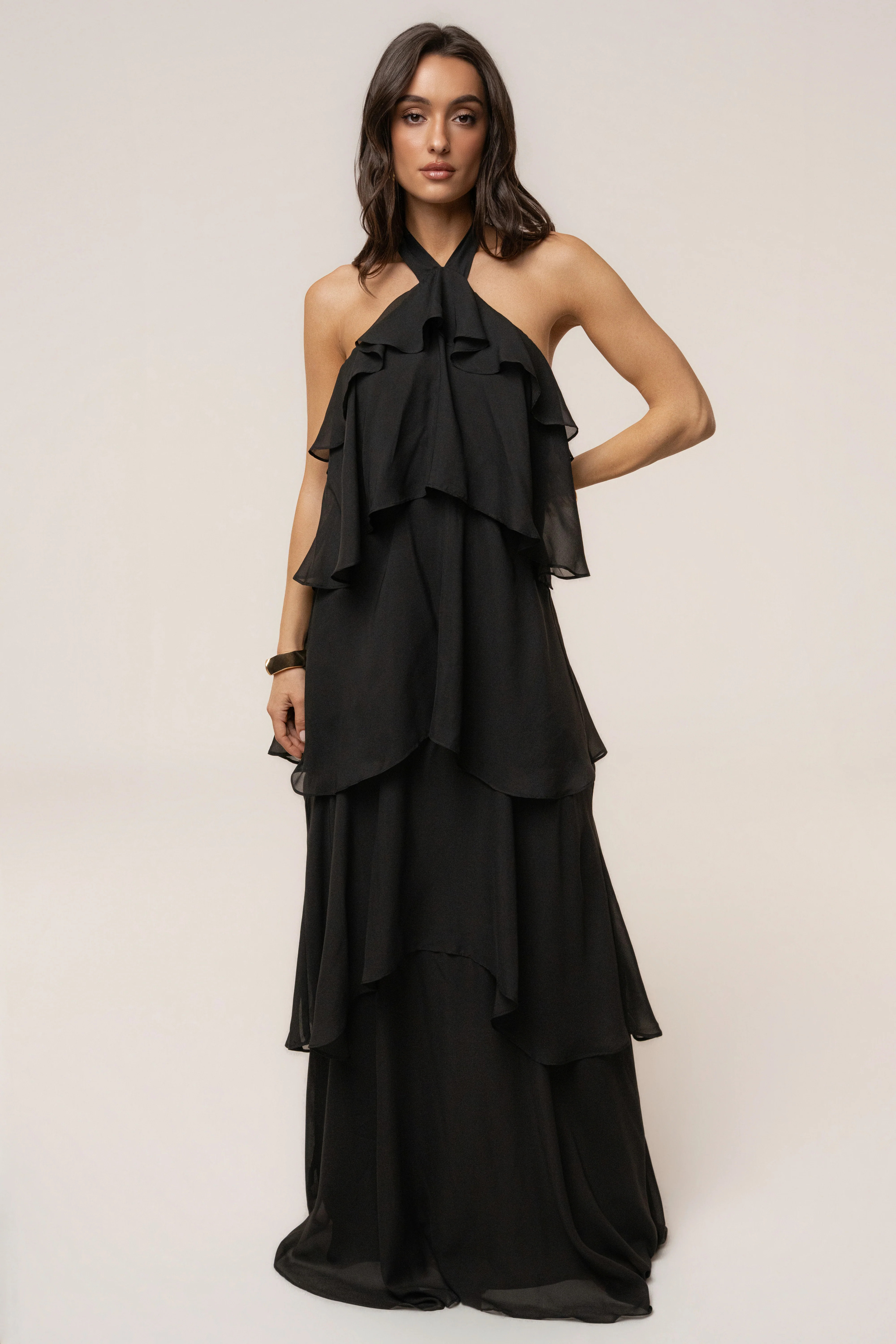 Black Head In The Clouds Maxi Dress | JLUXLABEL US