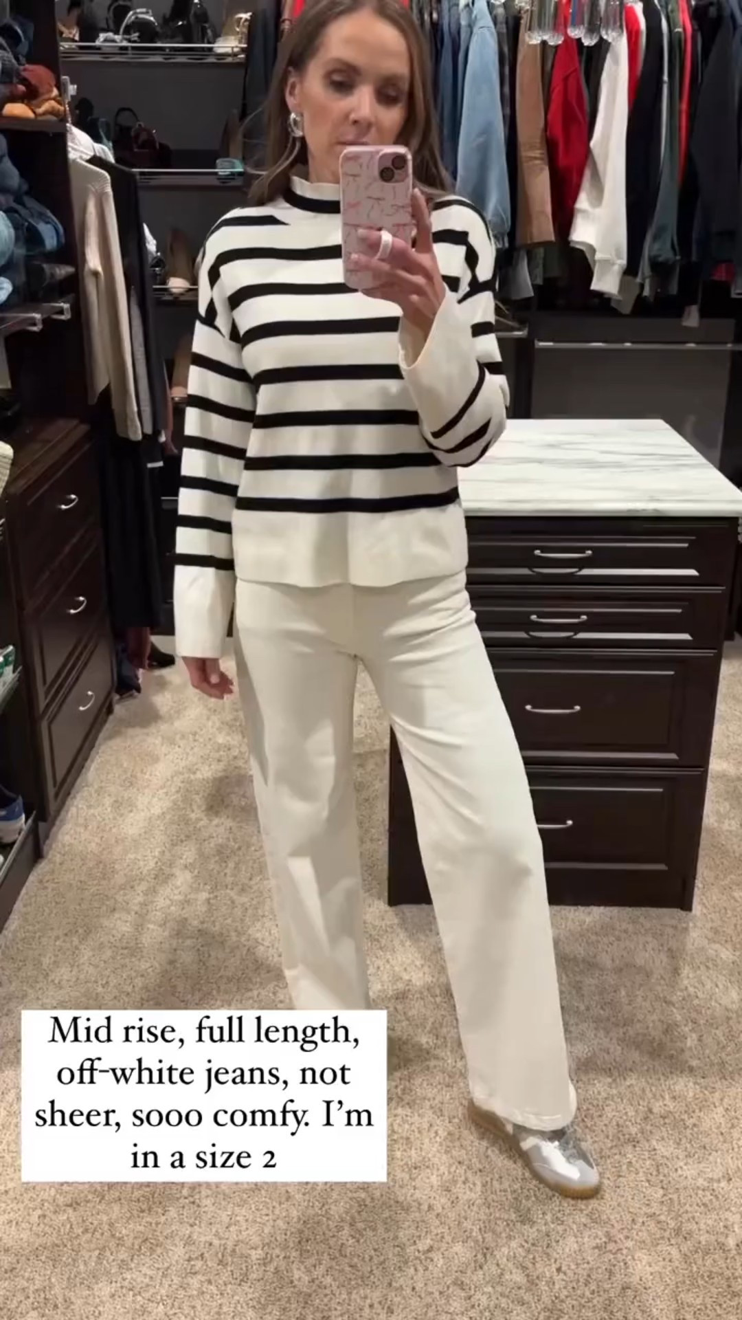 @evereve spring sale finds! Great white jeans that are so comfy and pullover sweatshirt on sale!

#LTKSaleAlert #LTKWatchNow