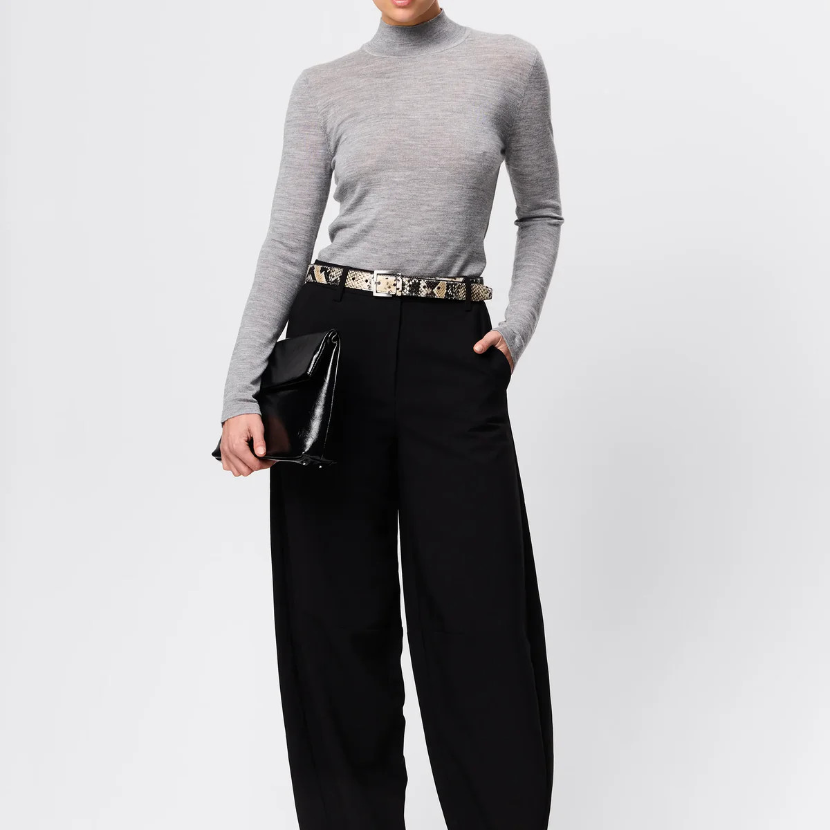 Sonder Pant - Mossman | Black Women's Barrel-Leg Suiting Pant | Mossman
