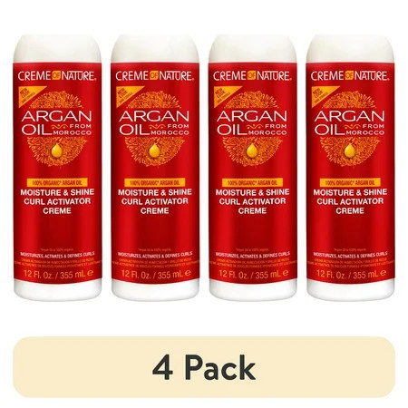 (4 pack) Creme of Nature Argan Oil Moisturizing Curl Activator Creme, 12 fl oz | Walmart (US)