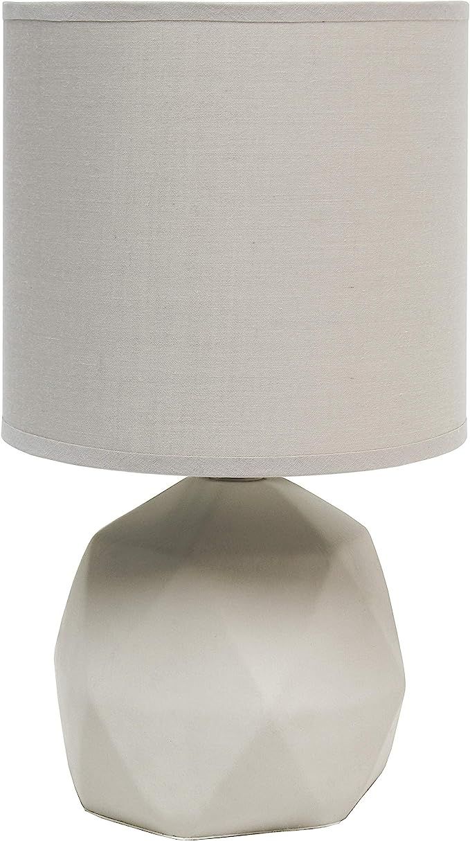 Simple Designs LT2060-GRY Geometric Concrete Lamp, Gray | Amazon (CA)