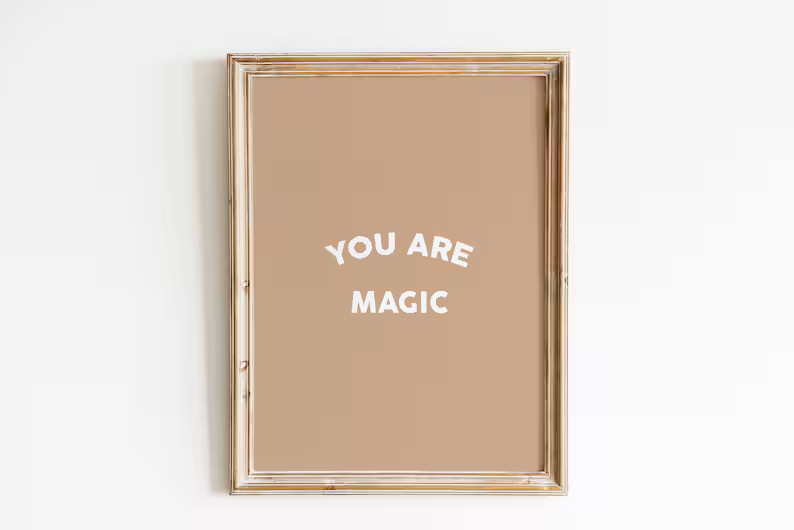 You Are Magic Quote Print / Inspirational Girl Room Quote / - Etsy | Etsy (US)