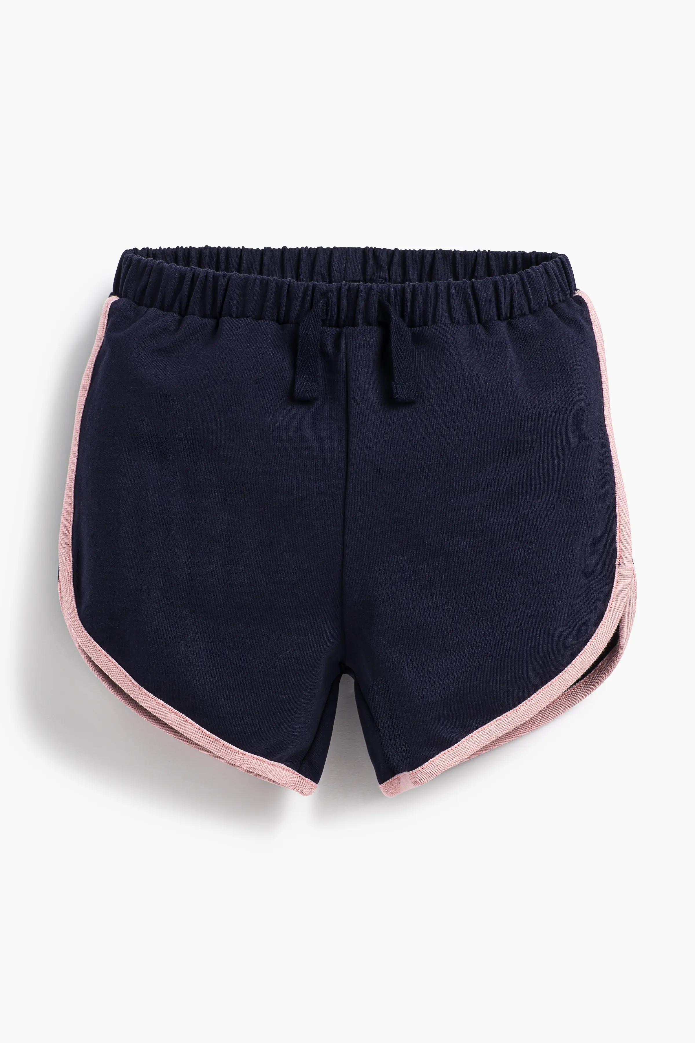Dolphin Shorts_Navy with Light Pink | Monica + Andy