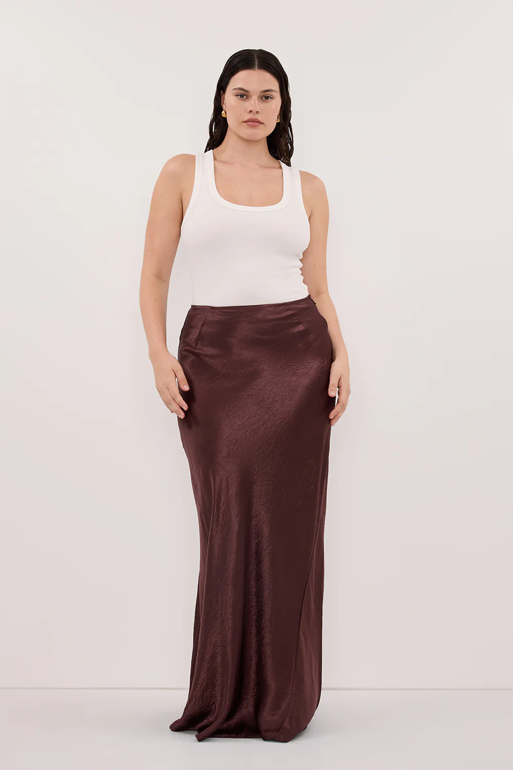 CLARA OFF WHITE SCOOP NECK TANK | DISSH