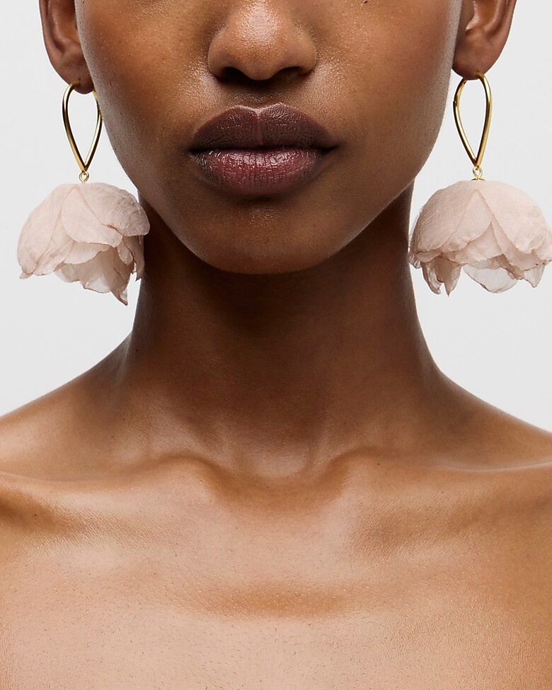 Flower appliqu&eacute; drop earrings | J. Crew US