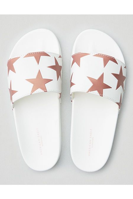 AEO Embossed Star Pool Slide Sandal | American Eagle Outfitters (US & CA)
