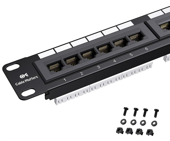 Cable Matters [UL Listed] 24 Port 10Gbps Cat6 Patch Panel, 1U | Amazon (US)