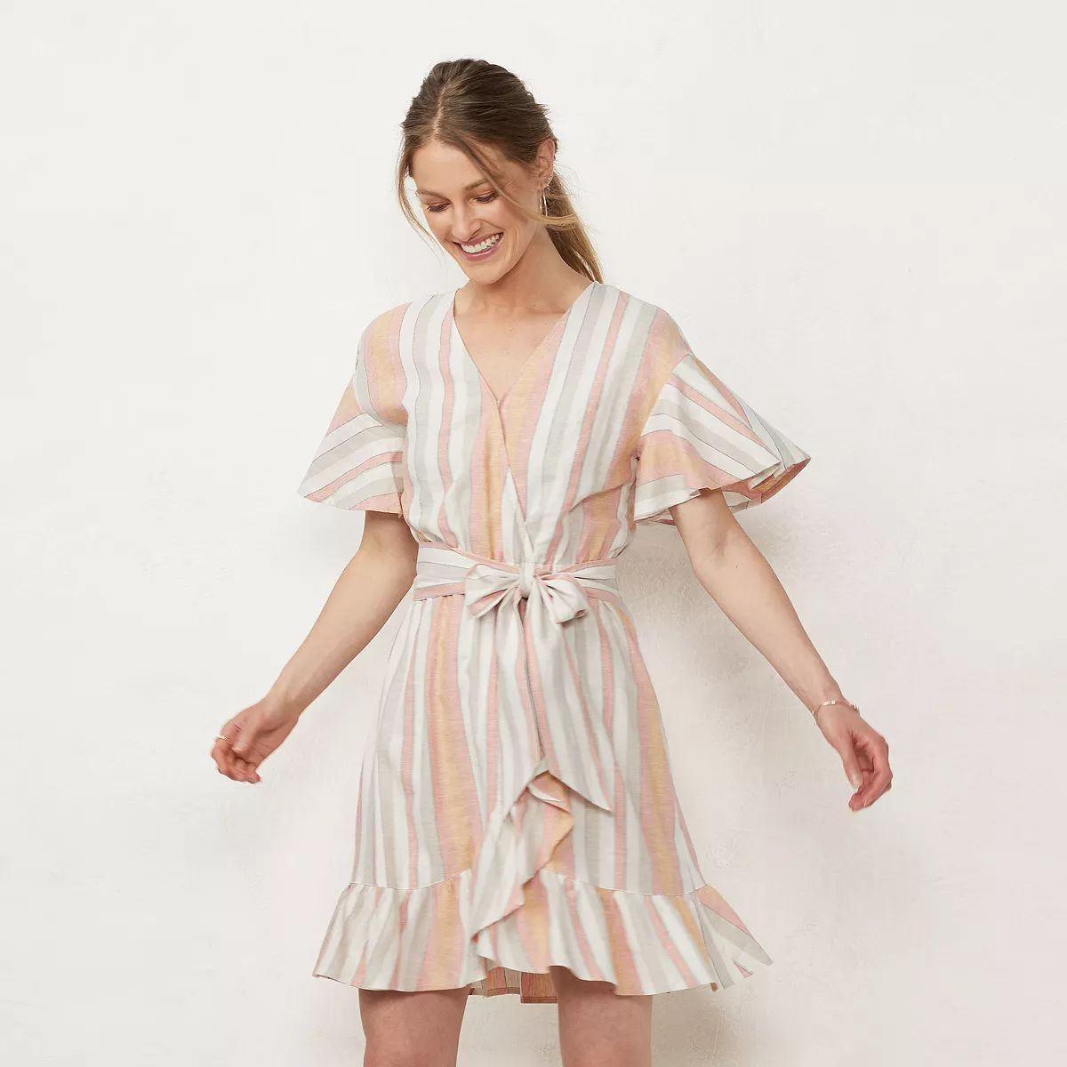 Women's LC Lauren Conrad Ruffle Wrap Dress | Kohl's