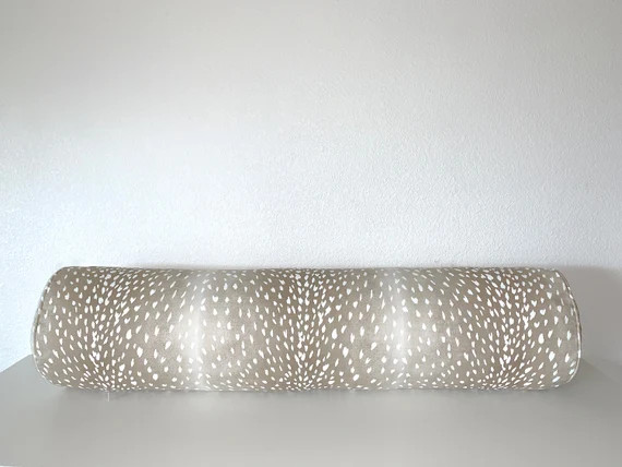 Fawn Antelope Deer 100% Cotton Bolster Pillow Cover / Throw Pillow Cover / Lumbar Pillow Cover / ... | Etsy (US)