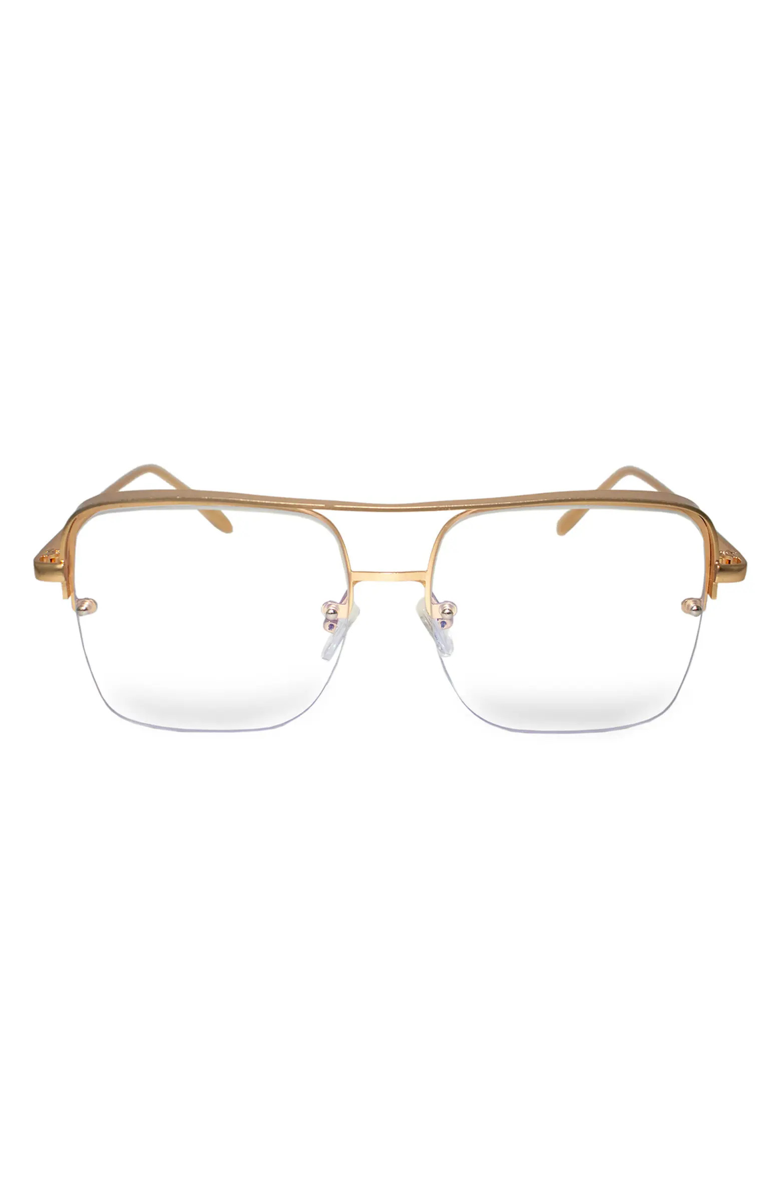 Sunday 58mm Aviator Blue Light Blocking Glasses | Nordstrom