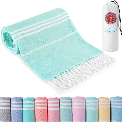 Antfuny Turkish Beach Towels Vacation Essentials Quick Dry Sand Free Oversized Bath Pool Swim Tow... | Amazon (US)