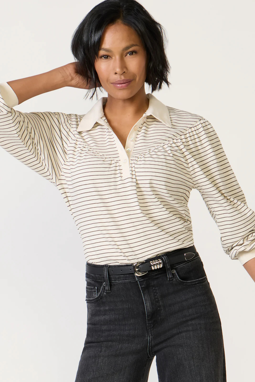 Cecilia Collared Top | Evereve