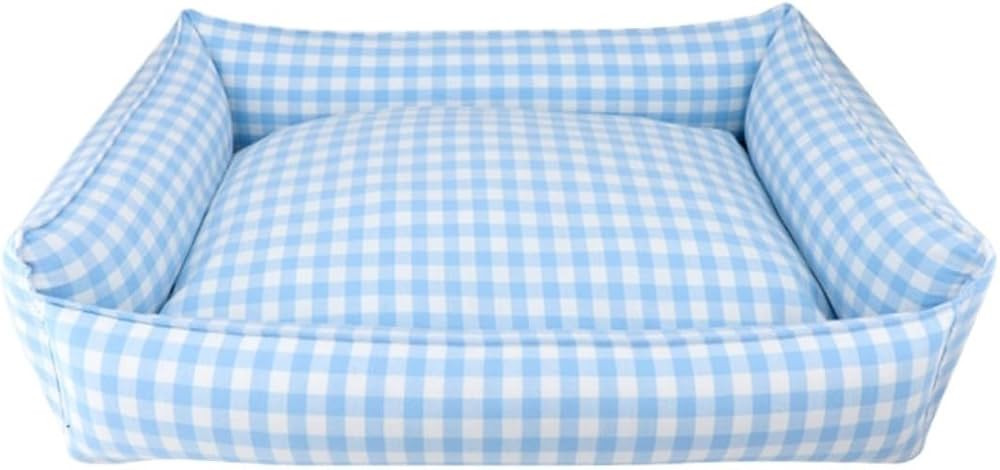 Gingham Dog Bed for Small Dogs Washable Plaid Dog Bed for Medium Dogs Checked Dog Bed with Remova... | Amazon (US)