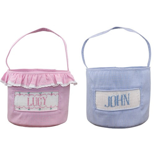 Seersucker Custom Easter Basket - Shipping Late March | Cecil and Lou