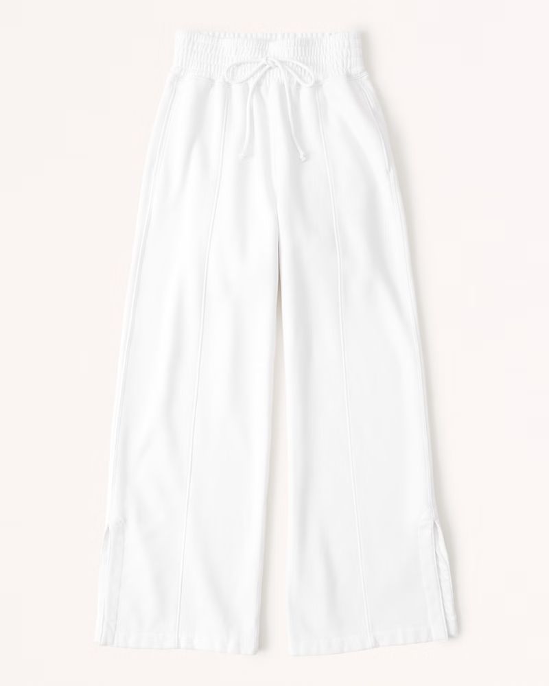 Women's Split-Hem Wide Leg Sweatpants | Women's Clearance | Abercrombie.com | Abercrombie & Fitch (US)