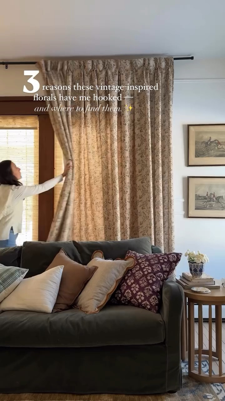 Three reasons you’ll fall in love with these vintage-inspired floral curtains:

1️⃣ They add instant charm and warmth to any room.
2️⃣ The soft, muted florals feel timeless — never trendy.
3️⃣ They’re the perfect blend of function + beauty.

I’ve had so many of you ask about ours, so I’m spilling all the details — size, source, and how I styled them below (or you can comment SHOP below): 

- Product name : Sara Le Print Thick Linen Drapery Pleated by @twopageshome 

- Color : Vintage Linen

- Header style : Triple Tailor Pleat

- Single panel width and length in inches : 72” W x 107” L

- Liner type : Room Darkening, 117 gsm

- Single panel quantity : 2

Follow @kindredhomestead for more Home Design | Antique Finds \ Real Life \ LTK \ Amazon & more…

#kindredhomestead #khathome #khinteriors #kindredinteriors #khinteriordesign

-

old house love | pattern mixing | character-filled home | soulful design | graceful imperfections | layered textures | home that tells a story | classic renovation | heart of the home | beauty in the details | collected charm | reimagined vintage | storybook cottage | everyday magic | homemaking with intention | grace-filled spaces | legacy in the making | old soul style | cozy color | tender transitions | nostalgic comfort | sacred spaces

https://liketk.it/5l3I7