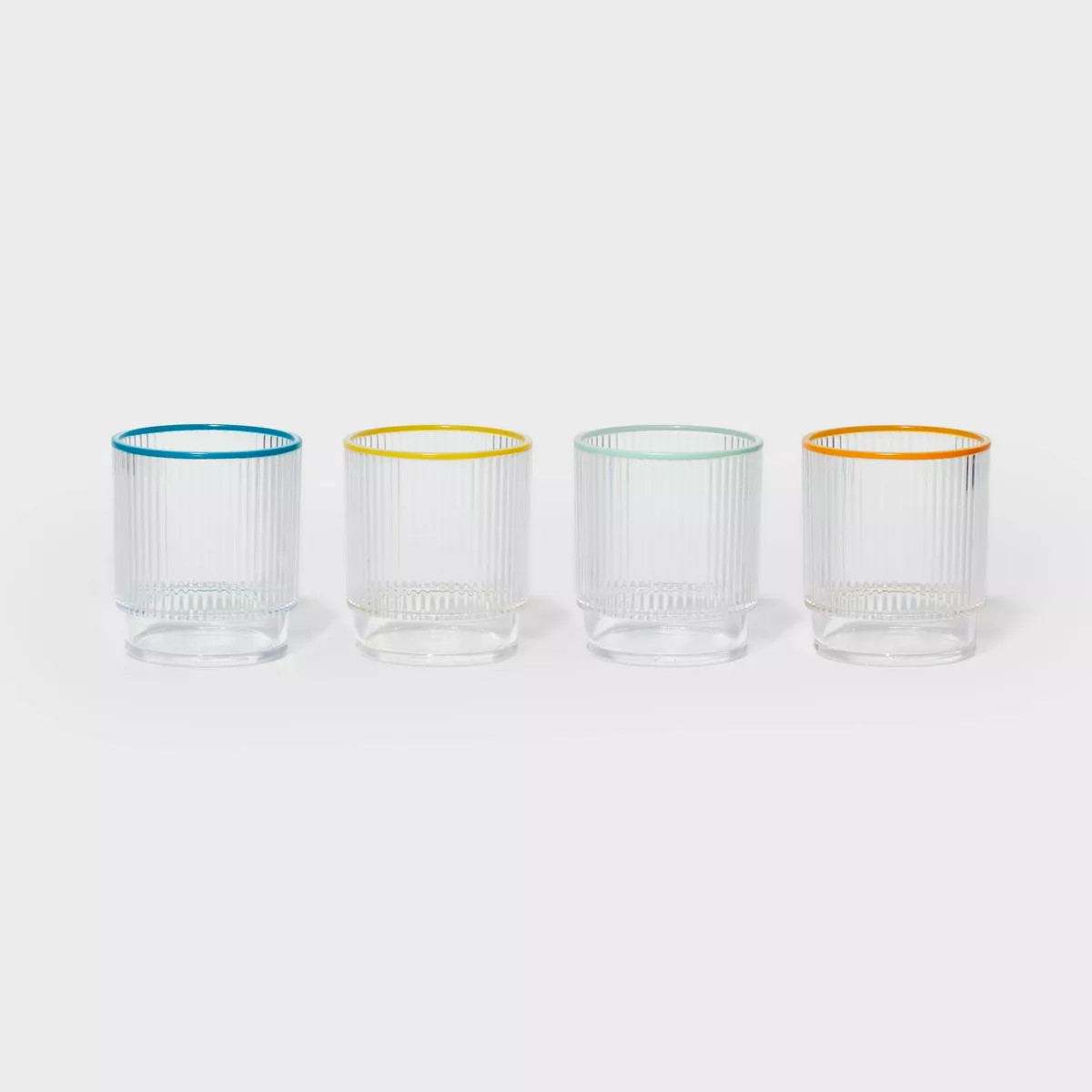 14oz 4pk Lowball Cocktail Glasses - Sun Squad™ | Target