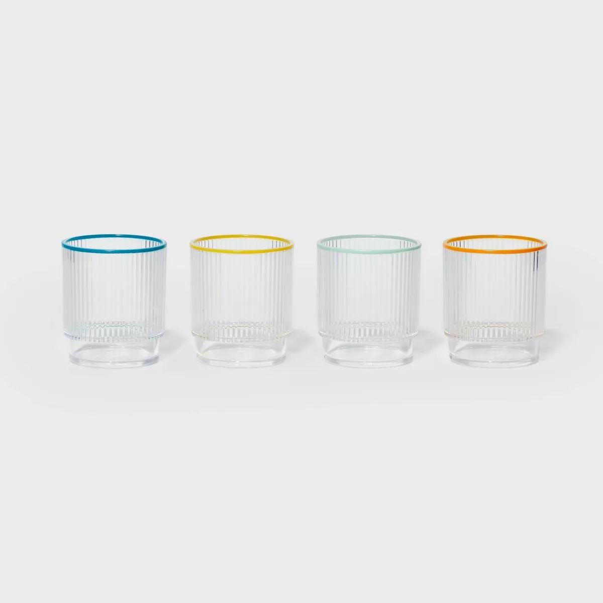 14oz 4pk Lowball Cocktail Glasses - Sun Squad™ | Target