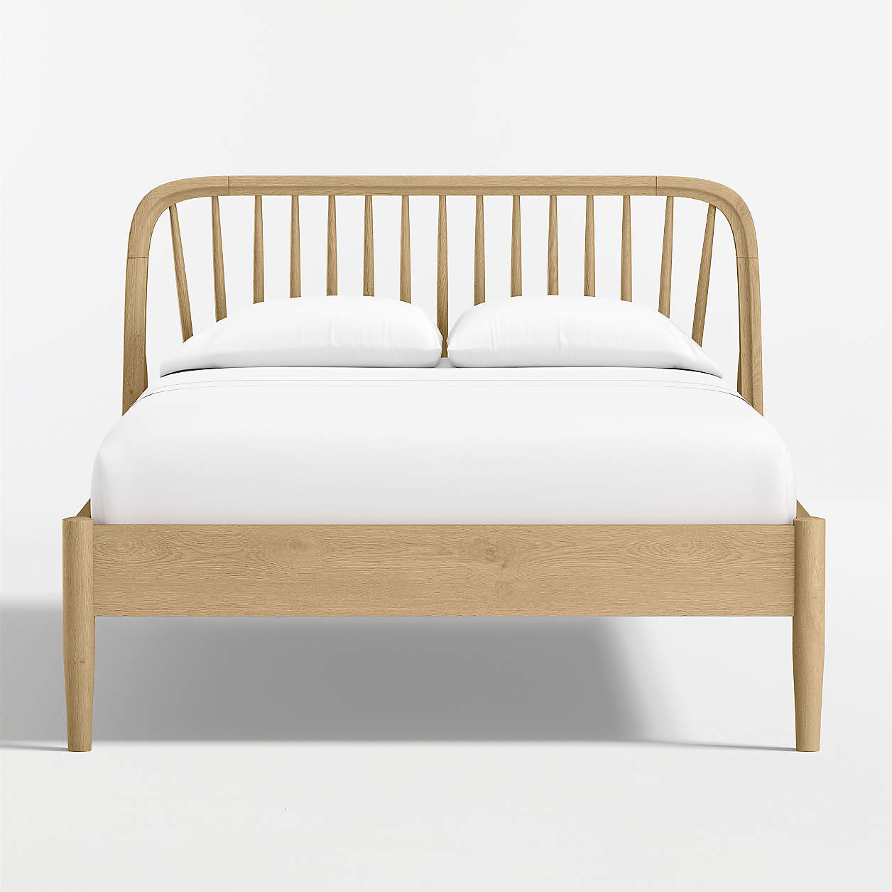 Bodie Spindle Oak Wood Kids Twin Bed Frame + Reviews | Crate & Kids | Crate & Barrel