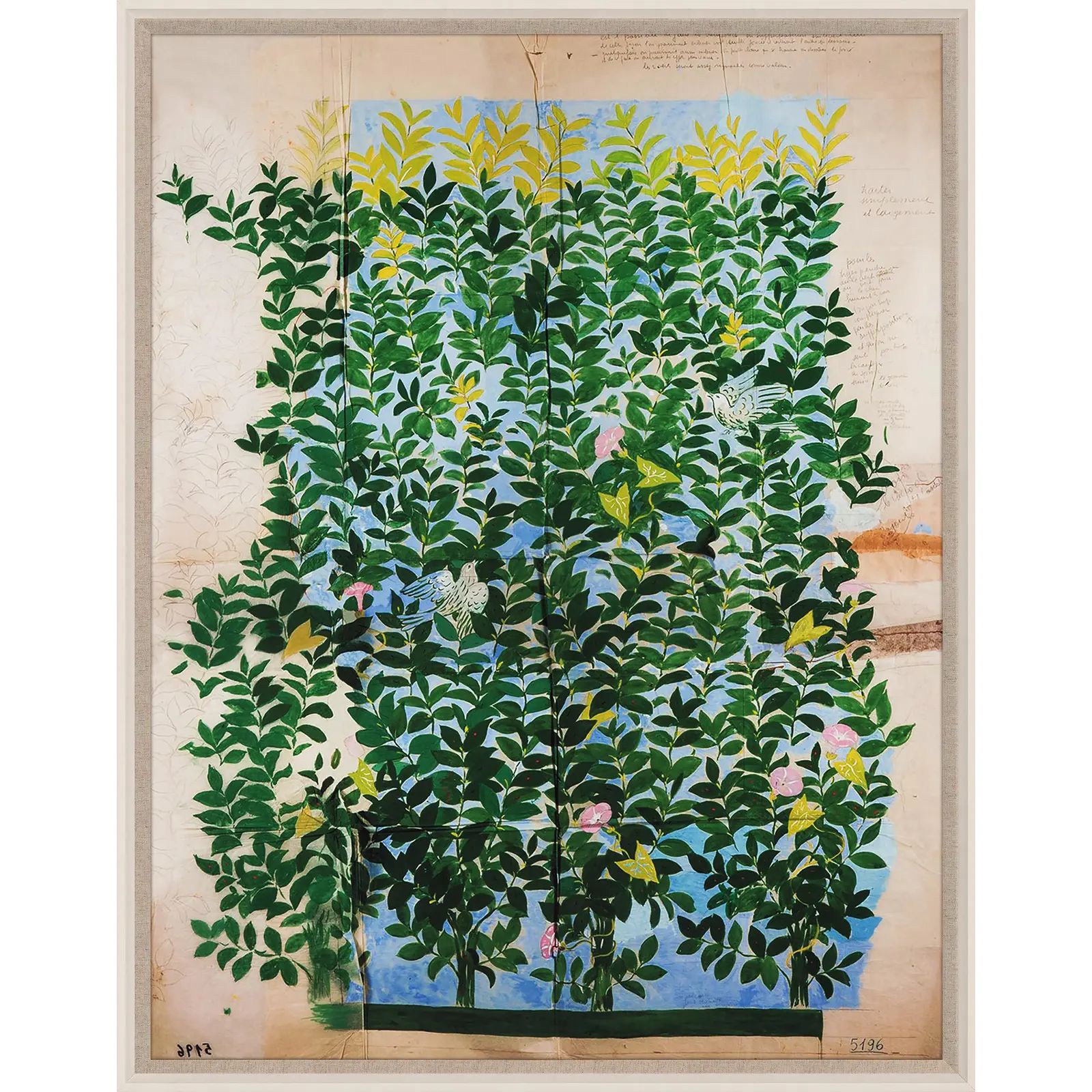 Paule Marrot, Green Leaves, Framed Artwork | Chairish