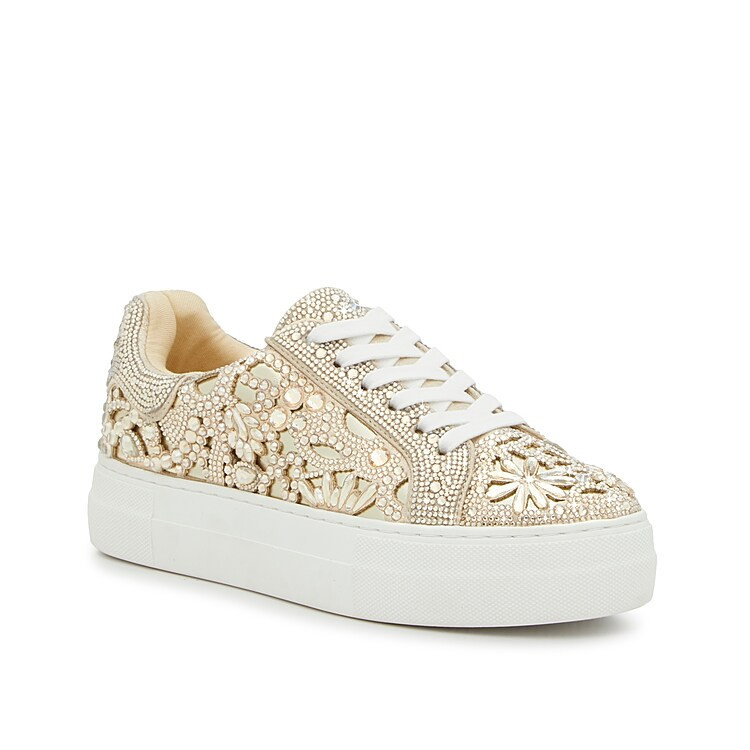 Betsey Johnson Lenon Platform Sneaker | Women's | Gold Metallic | Size 7.5 | Sneakers | DSW