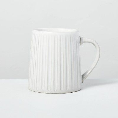 11oz Fluted Stoneware Mug Sour Cream - Hearth &#38; Hand&#8482; with Magnolia | Target
