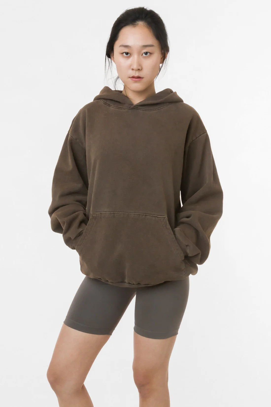 HF09GD Unisex - Pigment Dye 14oz. Heavy Fleece Hooded Pullover Sweatsh | Los Angeles Apparel