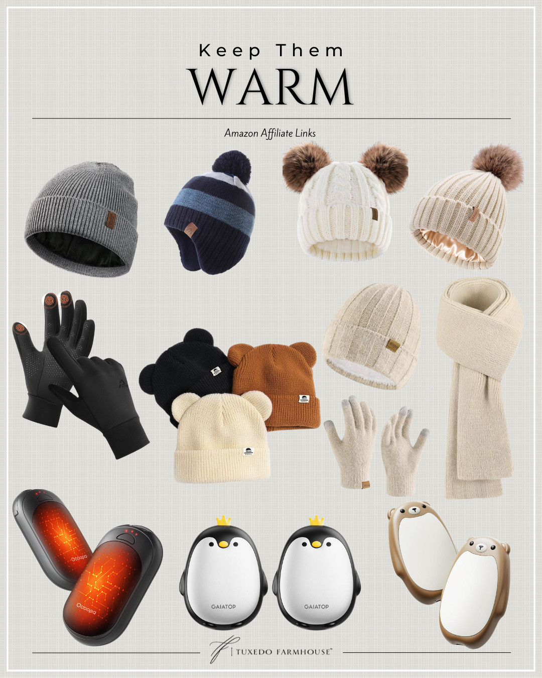 Amazon - Keep Them Warm

Stay cozy this winter with these warm essentials! Check out these adorable and functional items. #WinterEssentials 

 #LTKSeasonal #LTKFindsUnder50