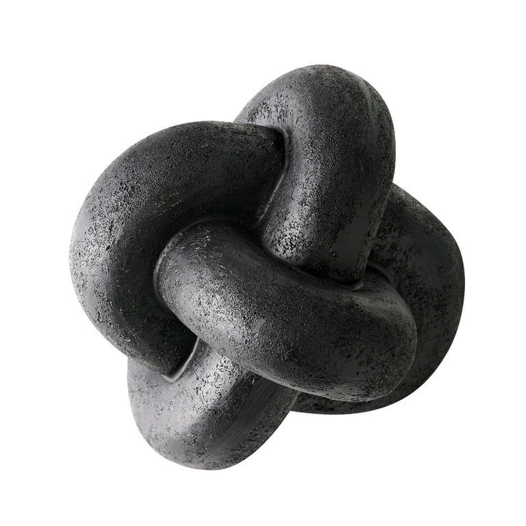 Mainstays Indoor Tabletop Resin Modern Black Knot 5.5" Decorative Figurine | Walmart (US)