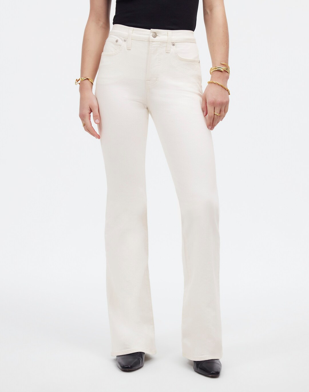 Flea Market Flare Jeans in Tile White | Madewell