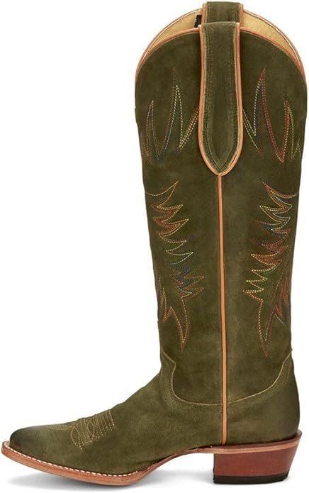 Justin Boots Womens Clara Round Toe Casual Boots Knee High Low Heel 1-2" - Green | Amazon (US)
