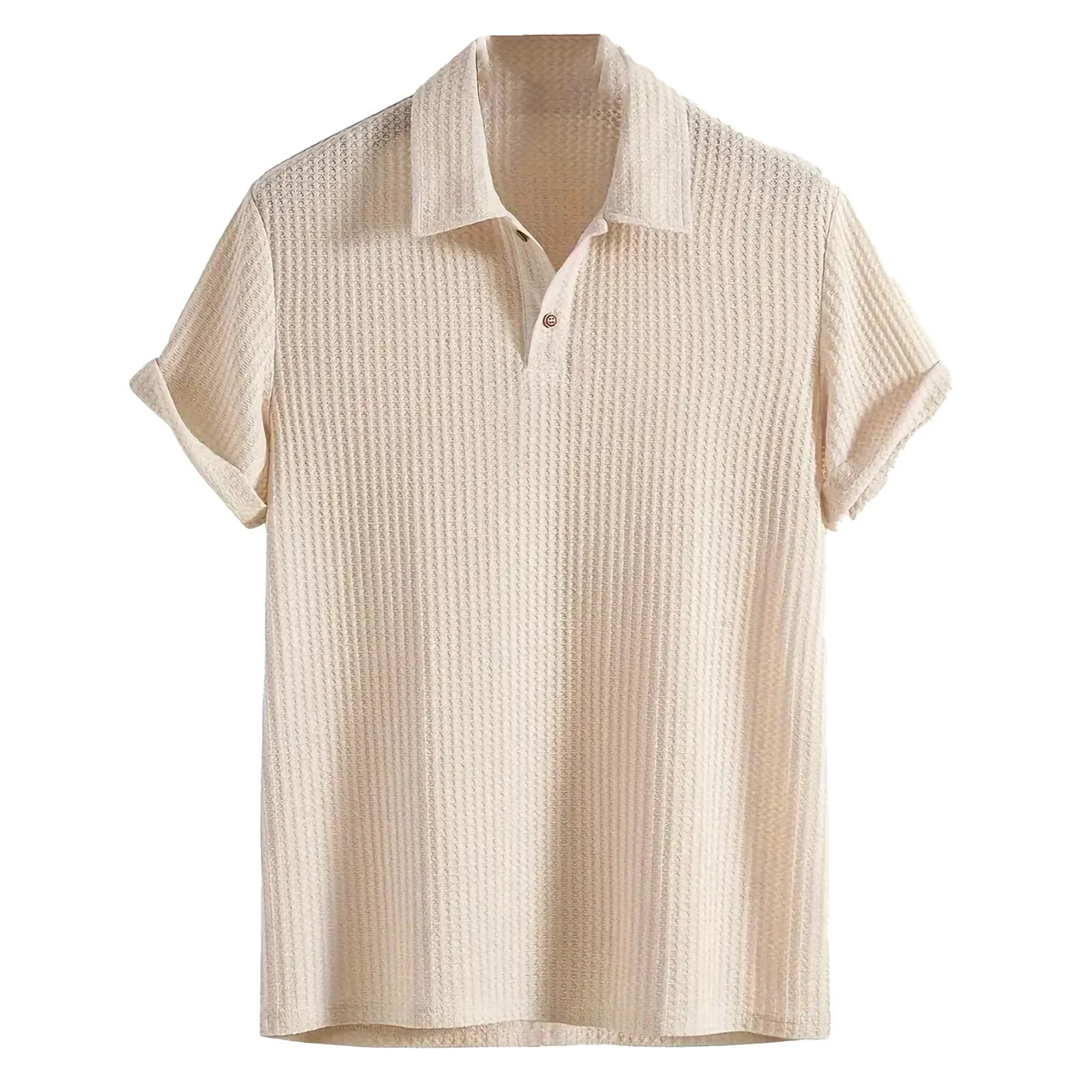 BinBiL Mens Texture GOLF Shirts Casual Wrinkle Free Elasticity Short Sleeve Knit Golf Shirt Tops | Walmart (US)